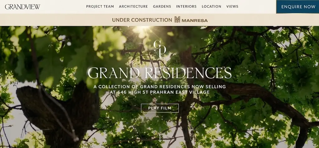A Cinematic Web Experience for an Off-the-Plan Luxury Development